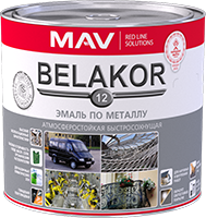 Эмаль Belakor 12 по металлу атмосферостойкая быстросохнущая